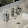 Ambrose Exquisite 2 Piece Square Soap Dispenser and Toothbrush Holder - as Pic