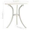 vidaXL Patio Table White 24.4"x24.4"x25.6" Cast Aluminum - White