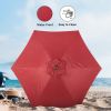 Simple Deluxe 7.5' Patio Outdoor Table Market Yard Umbrella with Push Button Tilt/Crank; Deck; Backyard; Pool; 7.5ft; Red - as pic