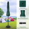 Simple Deluxe 7.5' Patio Outdoor Table Market Yard Umbrella with Push Button Tilt/Crank; 6 Sturdy Ribs; 7.5ft; Green - as pic