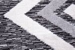 Diamonds Black and White Polyester Area Rug 8x10