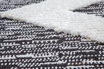 Diamonds Black and White Polyester Area Rug 8x10