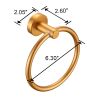 Towel Ring Golden Gold; Bath Hand Towel Ring Thicken Space Aluminum Round Towel Holder for Bathroom - as Pic