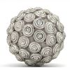 Handcrafted Decorative Orb Ball; Textured; Polyresin and Glass; Set of 3; Antique Silver; DunaWest