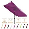 2Mx3M Aluminum Patio Umbrella Fuchsia - As Picture