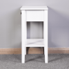 White Bathroom Floor-standing Storage Table with a Drawer - White