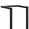 vidaXL Towel Rack Black 9.8"x7.9"x37.4" Iron - Black