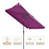 2Mx3M Aluminum Patio Umbrella Fuchsia - As Picture