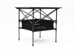 1-piece Folding Outdoor Table with Carrying Bag; Lightweight Aluminum Roll-up Square Table for indoor; Outdoor; Patio; 27.56X27.56X27.56in; Black